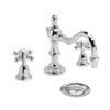 Heritage - Hartlebury 3 Hole Swivel Spout Basin Mixer with Pop-up Waste - Chrome - THRC09 profile small image view 1 