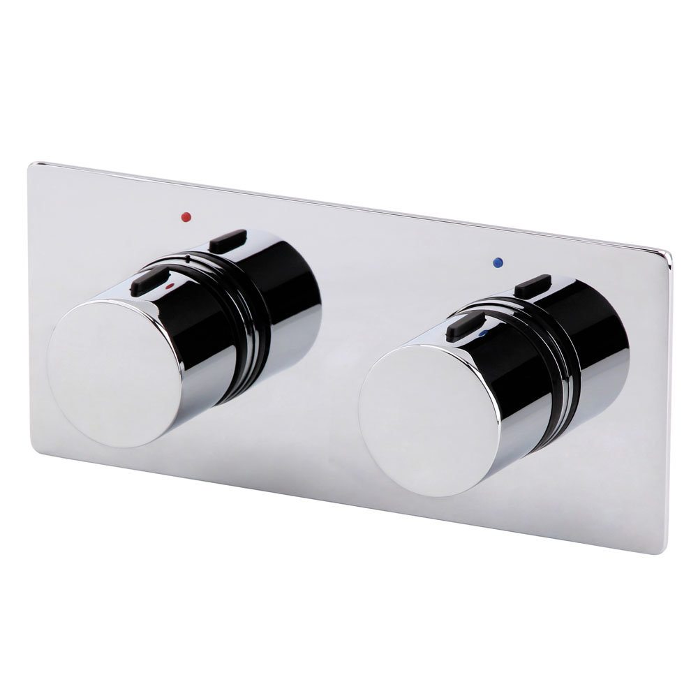 Venice Modern Twin Round Concealed Shower Mixer Valve Chrome Victorian plumbing UK