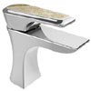 Heritage Lymington Lace Gold Mono Basin Mixer with Clicker Waste - TLYCG04 profile small image view 1 