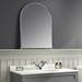Chatsworth Traditional 673 x 490mm Arched Mirror - Chrome profile small image view 3 