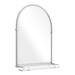 Chatsworth Traditional 700 x 490mm Arched Mirror with Glass Shelf - Chrome profile small image view 3 