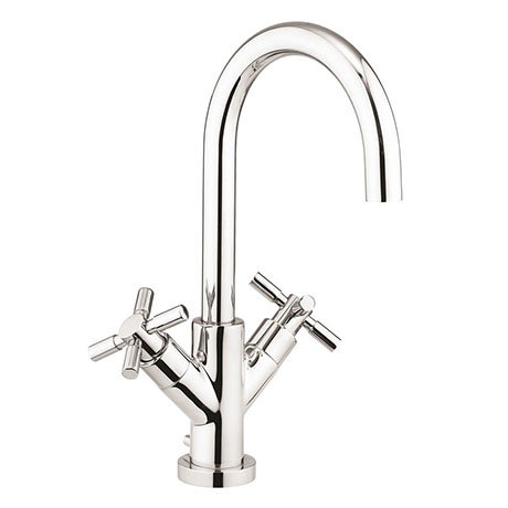 Crosswater Totti II Monobloc Basin Mixer Tap with Pop-up Waste - TO110DPC+