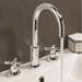 Crosswater Totti II 3 Tap Hole Basin Mixer with Pop-up Waste - TO135DPC+ profile small image view 2 