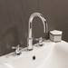 Crosswater Totti II 3 Tap Hole Basin Mixer with Pop-up Waste - TO135DPC+ profile small image view 3 