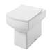 Toreno Gloss White WC Unit with Cistern + Slimline Soft Close Seat W500 x D200mm profile small image view 3 