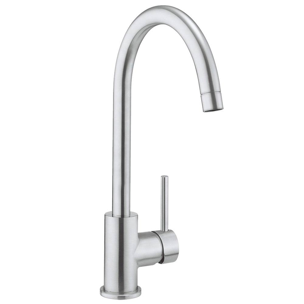 Crosswater Tropic Side Lever Kitchen Mixer - Brushed Stainless Steel