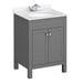 Trafalgar 610 Grey Marble Sink Vanity Unit + Toilet Package profile small image view 2 