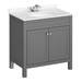 Trafalgar 810 Grey Marble Sink Vanity Unit + Toilet Package profile small image view 2 