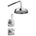 Trafalgar Traditional Concealed Individual Stop Tap + Thermostatic Control Valve with 8" Shower Head profile small image view 5 