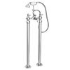 Chatsworth 1928 Traditional White Lever Freestanding Bath Shower Mixer Tap profile small image view 1 