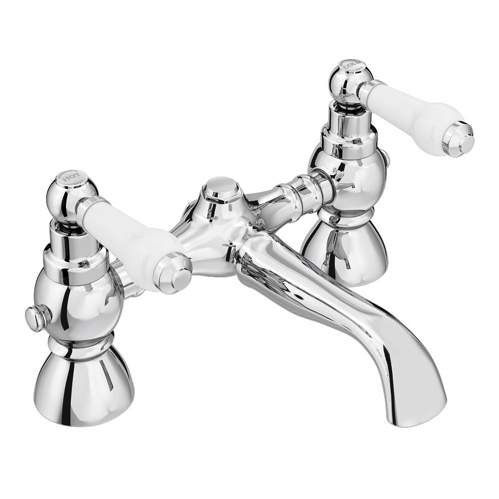 Chatsworth 1928 Traditional White Lever Bath Filler Tap