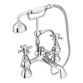 Chatsworth 1928 Traditional Crosshead Bath Shower Mixer Tap with Shower Kit