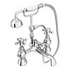 Chatsworth 1928 Traditional Crosshead Bath Shower Mixer Tap with Shower Kit profile small image view 1 