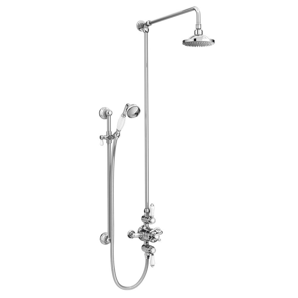 Trafalgar Triple Exposed Thermostatic Shower Valve + Slider Rail Kit ...