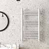 Keswick White Traditional 500 x 800mm Heated Towel Rail profile small image view 1 