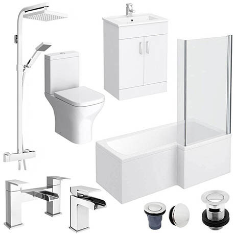 Toreno L-Shaped 1700 Complete Bathroom Package
