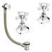 Chatsworth Traditional Deck Bath Side Valves with Freeflow Bath Filler profile small image view 2 