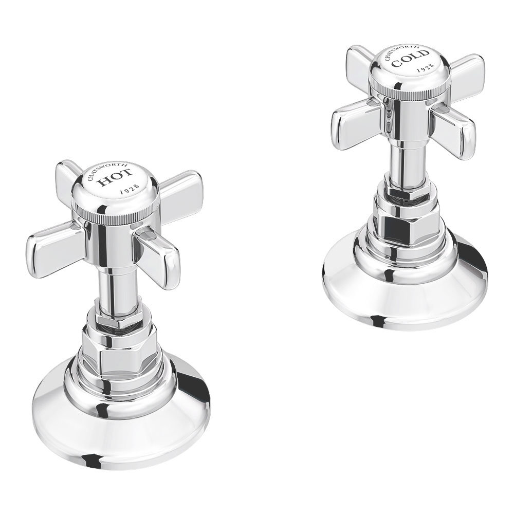 Chatsworth Traditional 3/4&quot; Deck Bath Side Valves (Pair)
