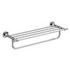 Traditional Chrome Wall Mounted Double Towel Shelf profile small image view 1 
