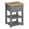 Trafalgar Countertop Vanity Unit - Grey - 550mm Wide with Brushed Brass Handle profile small image view 1 