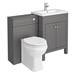 Trafalgar Grey Sink Vanity Unit + Toilet Package profile small image view 6 