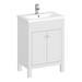 Trafalgar White Sink Vanity Unit + Toilet Package profile small image view 2 