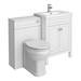 Trafalgar White Sink Vanity Unit + Toilet Package profile small image view 6 