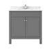 Trafalgar 810mm Grey Vanity Unit with White Marble Basin Top profile small image view 5 