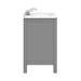 Trafalgar 810mm Grey Vanity Unit with White Marble Basin Top profile small image view 6 