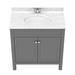 Trafalgar 810mm Grey Vanity Unit with White Marble Basin Top profile small image view 7 