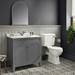 Trafalgar 810mm Grey Vanity Unit with White Marble Basin Top profile small image view 3 