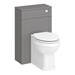 Trafalgar Traditional Bathroom Suite - 1685mm Roll Top Bath with Grey Vanity + Toilet profile small image view 6 