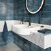 Britton Bathrooms Trim 500mm 1TH Semi-Recessed Basin profile small image view 2 