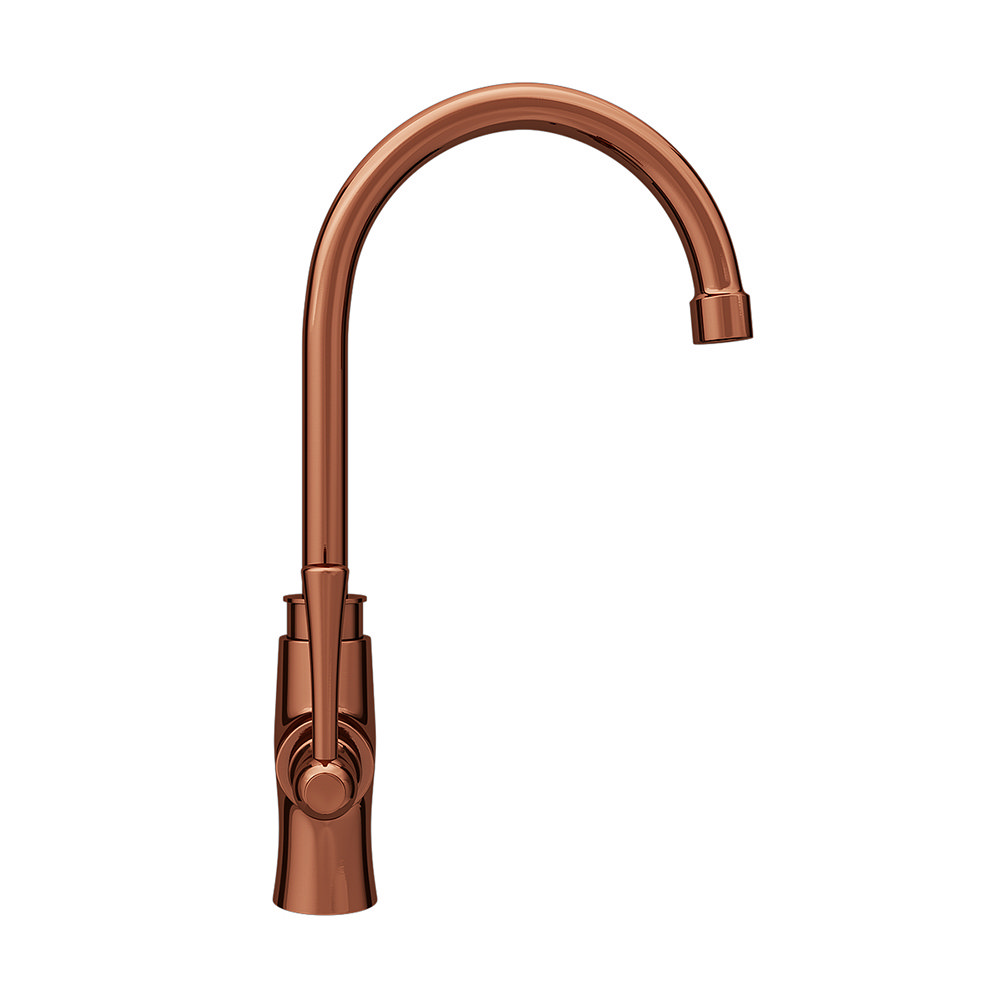 Trafalgar Brushed Copper Dual Lever Kitchen Mixer Tap Victorian Plumbing Uk