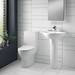 Toreno Round Rimless Close Coupled Toilet + Soft Close Seat profile small image view 4 