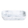 Trafalgar White Marble Effect Polyresin Soap Dish profile small image view 1 