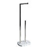 Trafalgar White Marble Effect Freestanding Toilet Roll & Spare Paper Holder profile small image view 1 