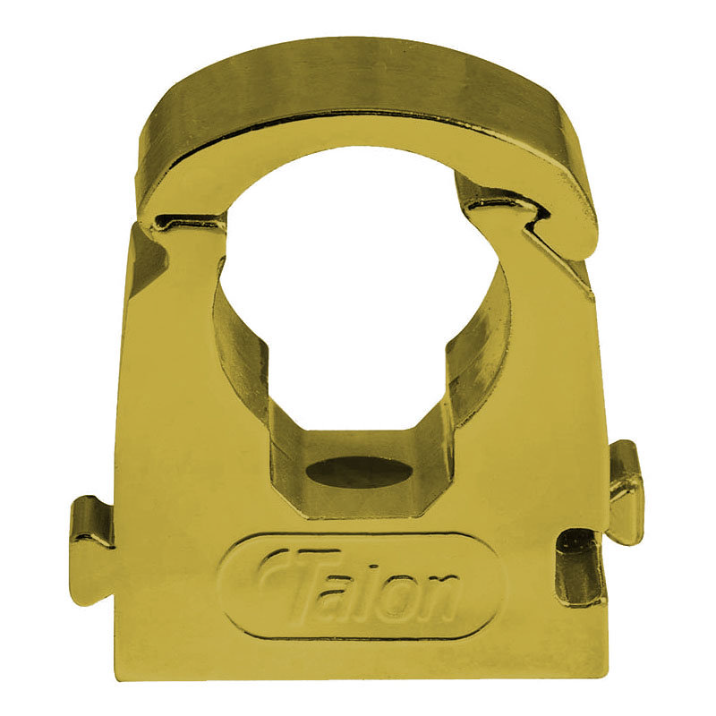 Talon 15mm Gold Effect Hinged Pipe Clips (Pack of 10) TS15GP/10