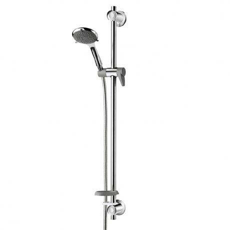 Triton Inclusive Extended Shower Kit with Grab Rail - Chrome/Grey - TSKCAREGRBCHR