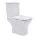 Toreno Square Rimless Close Coupled Toilet + Soft Close Seat profile small image view 4 