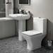Toreno Square Rimless Close Coupled Toilet + Soft Close Seat profile small image view 2 