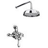 Trafalgar Dual Exposed Thermostatic Shower Pack (inc. Valve, Elbow + Fixed Shower Head) profile small image view 1 