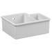 Reginox Tuscany 1.5 Bowl White Ceramic Undermount Kitchen Sink + Waste profile small image view 2 