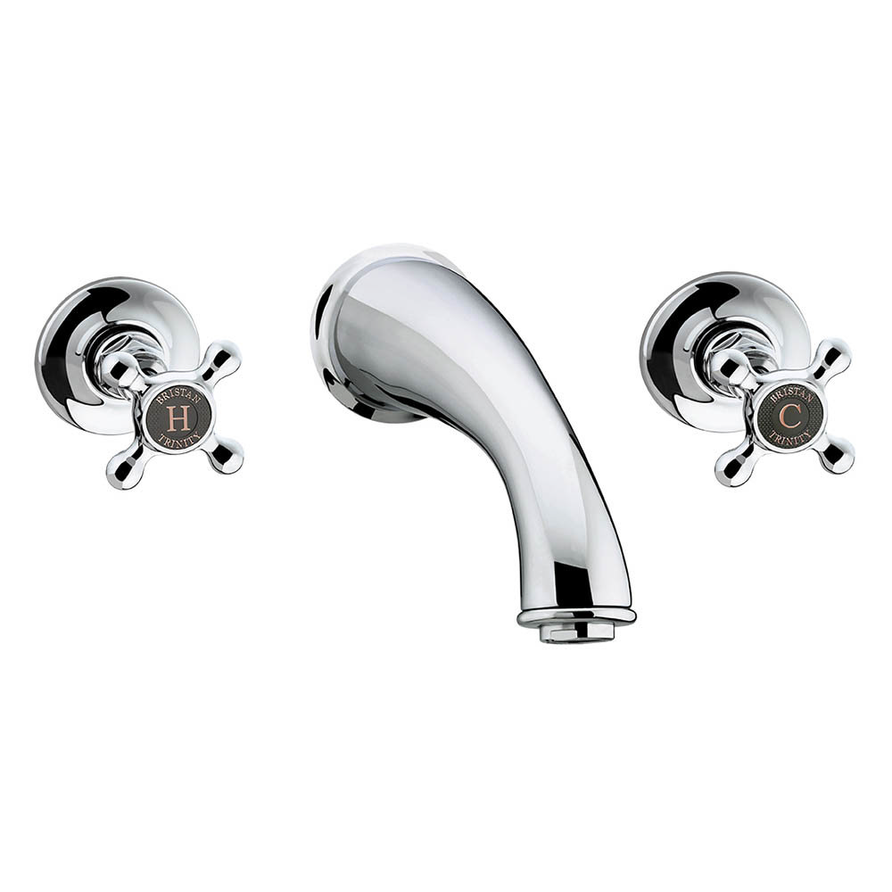 Bristan Trinity 2 Three Hole Bath Filler Chrome TY23HBFC