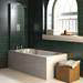 Taranto 1700x800 Textured Anti-Slip Base Keyhole Shower Bath profile small image view 3 