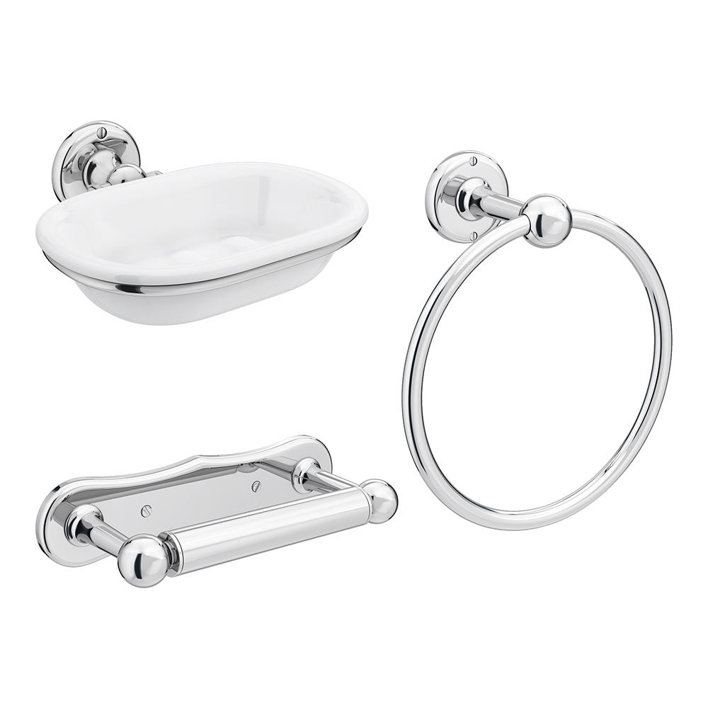 Traditional 3-Piece Bathroom Accessory Pack