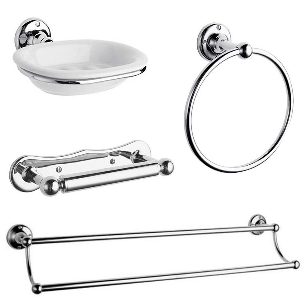 Traditional 4Piece Bathroom Accessory Pack Victorian Plumbing UK