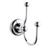 Chatsworth Traditional Chrome Double Robe Hook profile small image view 1 