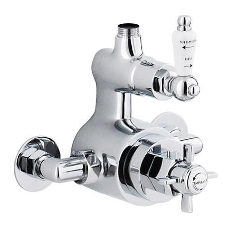 Ultra Traditional Twin Exposed Thermostatic Shower Valve - Chrome - AG302