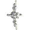Nuie Traditional Exposed Thermostatic Triple Shower Valve inc. Riser, 4" Rose & Slide Rail Kit profile small image view 2 